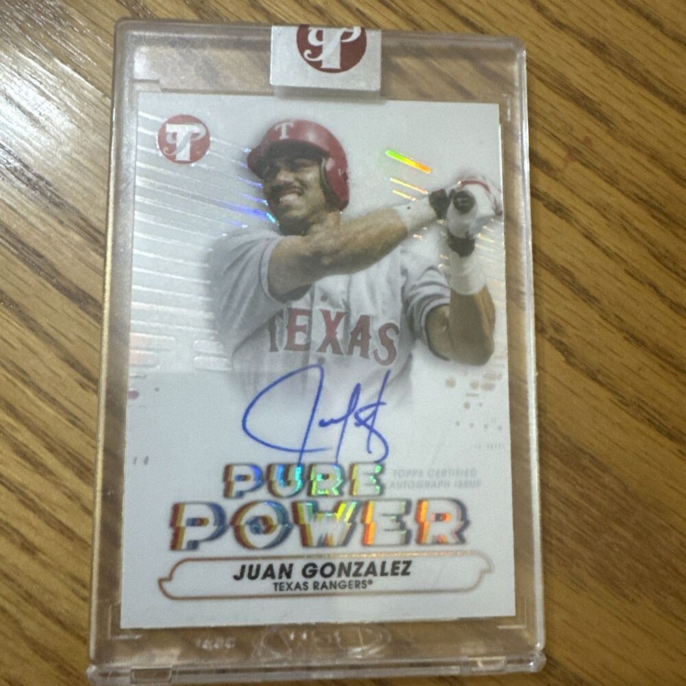 2022 Topps Pristine - Pure Power Autographs Juan González #PPA-JG (AU) rangers